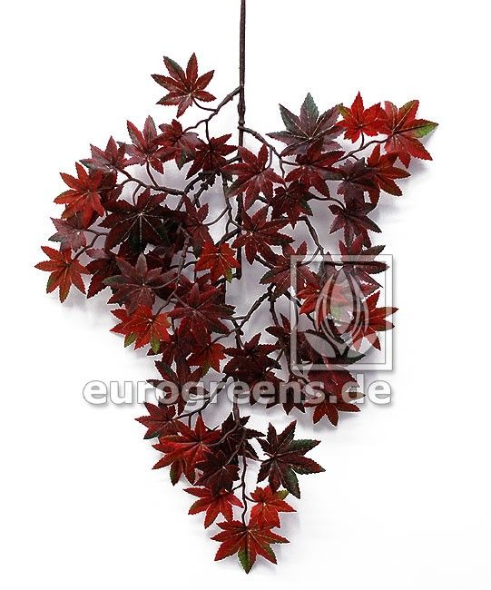 Kunstzweig künstlicher Zweig Ahorn Ahornzweig 55cm mit 30 Blättern DA 