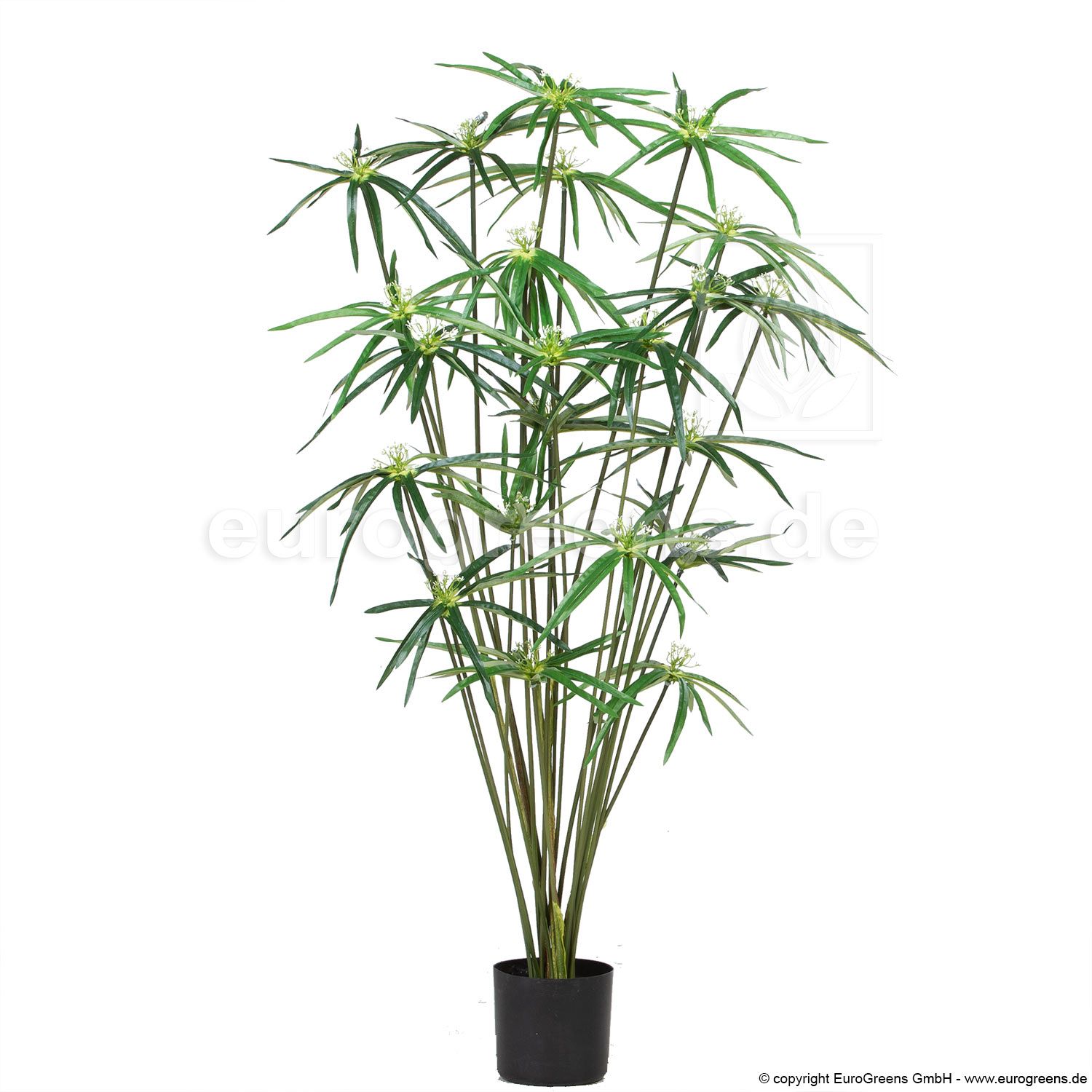 Kunstpflanze, künstliches Zyperngras ca. 120cm 22 Halme