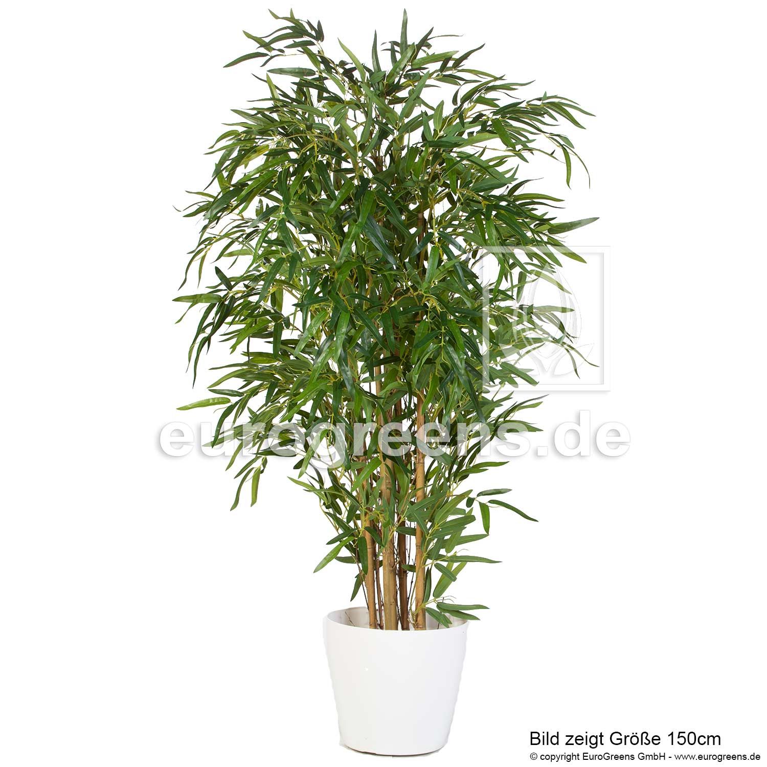 Kunstpflanze Naturstamm Bambus mit Tarpaulin Blättern 180cm