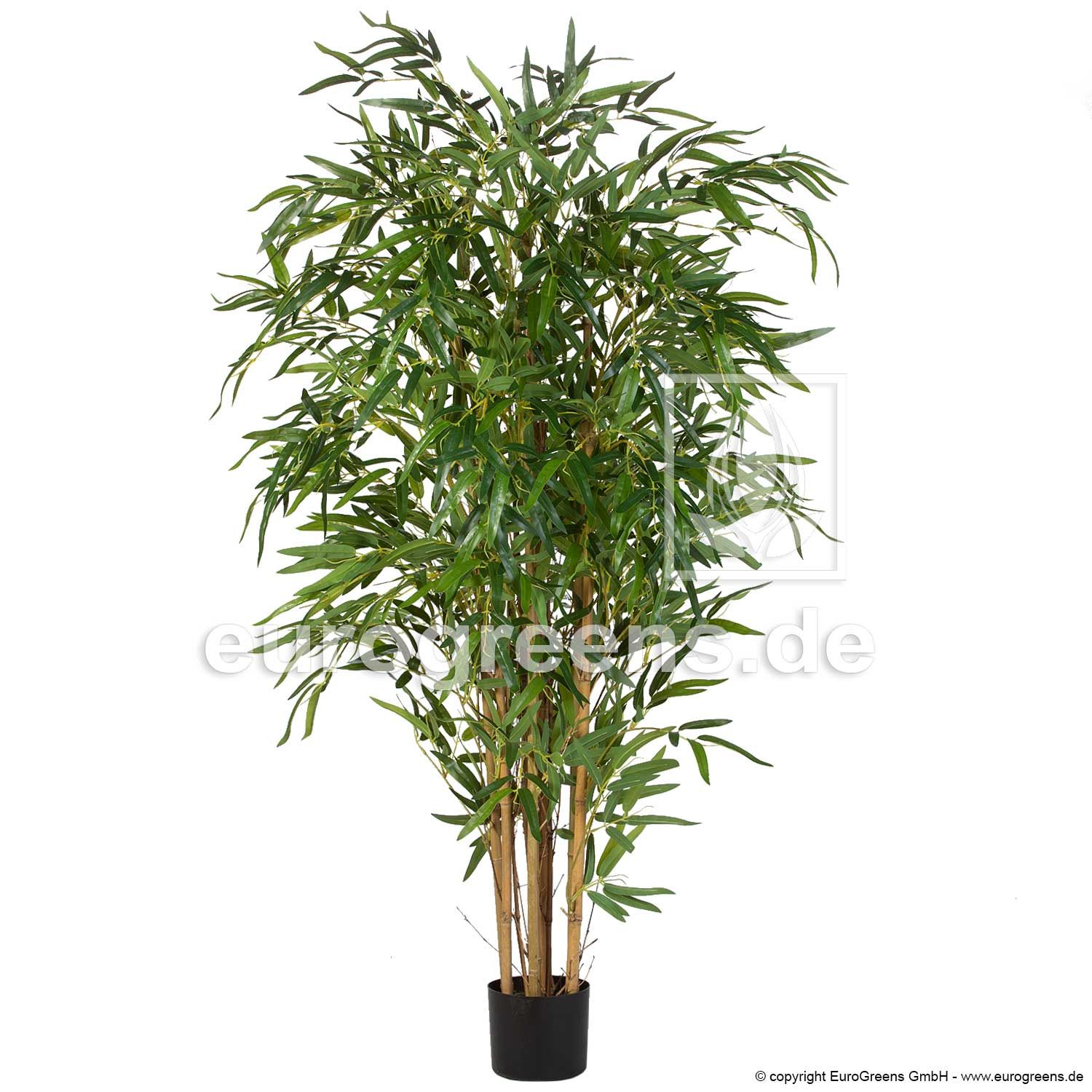 Kunstpflanze Naturstamm Bambus mit Tarpaulin Blättern 150cm