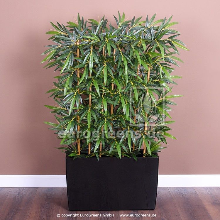 Kunstpflanze Naturstamm Bambus Hecke ca. 120cm