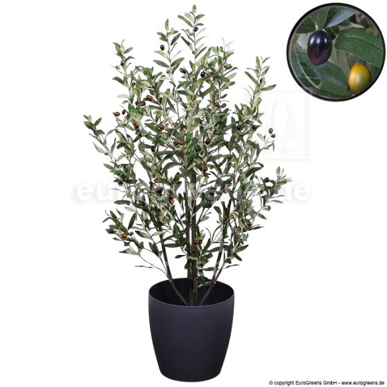künstliche Olive Mediterrana Mini 110cm mit Früchten Detail