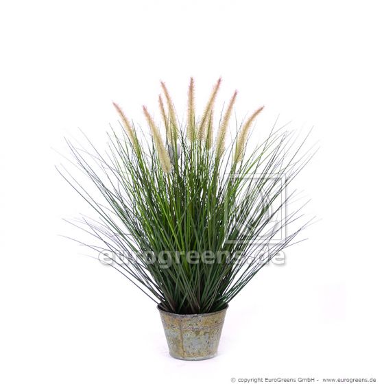 künstlicher Pennisetum Gras Busch ca. 57cm mit Ziertopf