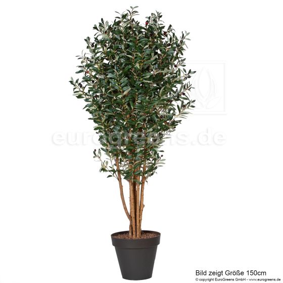 Kunstbaum Olivenbaum mit Früchten 120cm Übertopf