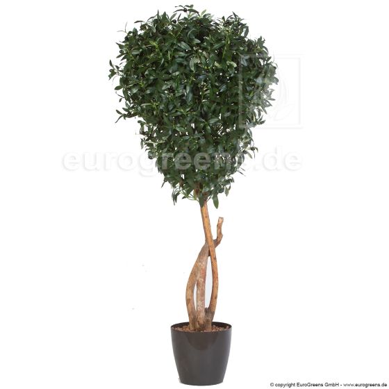 Kunstbaume künstlicher Olivenbaum De Luxe mit Früchten ca. 145cm Übertopf