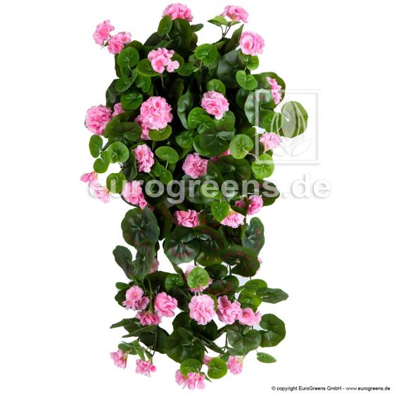 Kunstblume Hängegeranie Rosa 70cm