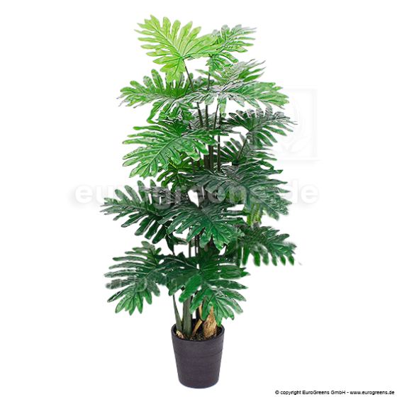 Kunstpflanze künstliche Philodendron Selloum 160cm Grosse Grüne Blätter