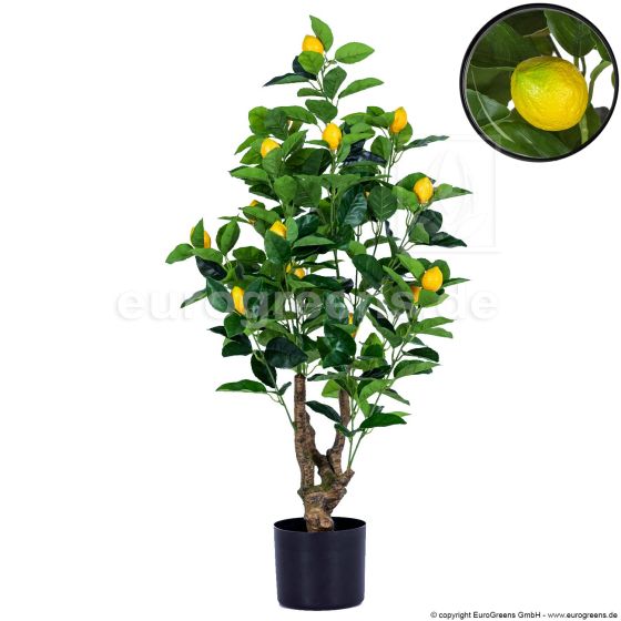 Kunstpflanze künstlicher Zitronenbaum ca. 90cm mit Zitronen Detailbild