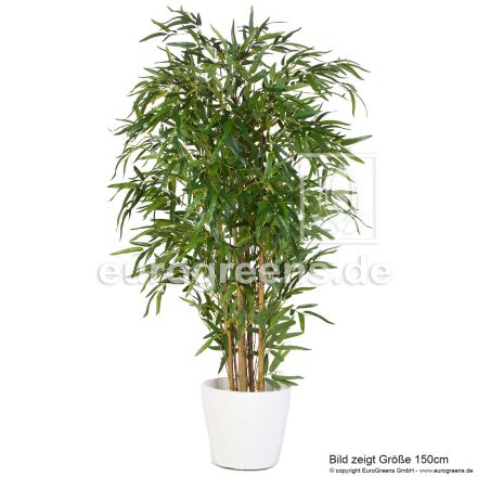 Kunstpflanze Naturstamm Bambus mit Tarpaulin Blättern ca.180cm