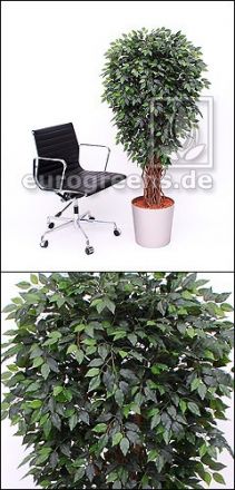 Kunstpflanze Ficus Liane mit grünen Blättern ca. 110cm