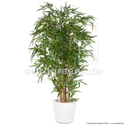 Kunstpflanze Naturstamm Bambus mit Tarpaulin Blättern ca.150cm