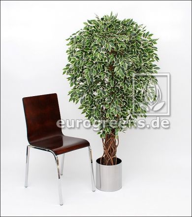 Kunstpflanze Ficus Liane mit grün/creme Blättern ca. 110cm - 2. Wahl 