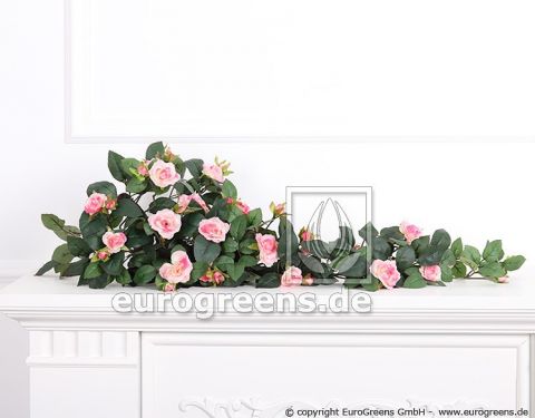 Kunstpflanze Rosenranke rosa/pink ca.70cm (mit Einsteckstab/ ungetopft)