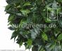 Kunstbaum Lorbeerpyramide 150cm Naturstamm dunkelgrün Detail Ega 50105 1