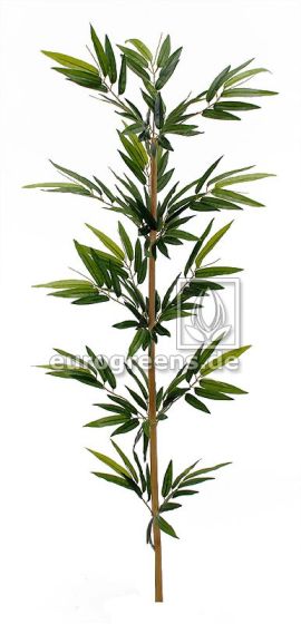 Naturstamm Bambus Stab mit Künstlichen Blättern 150cm
