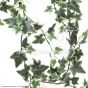künstliche Efeugirlande grün weiß 190cm Detail Eg9 1007