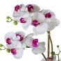 künstliche weiß Lilac Orchidee mit Übertopf im Vintage Look Blüte