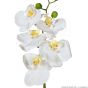 künstliche weiße Orchidee in weissem Melamintopf 60cm Blüte