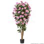 Kunstpflanze künstliche Pflanze Camelia Japonica Rosa blühend Basistopf
